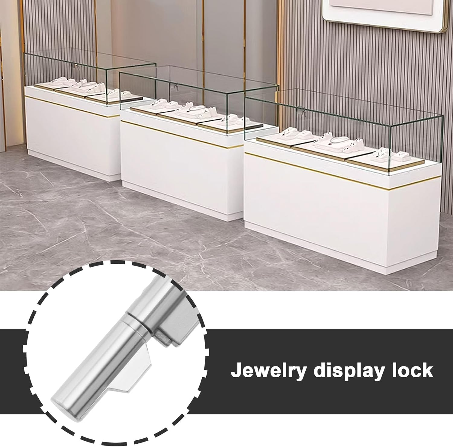 SG Store 2 Sets Glass Door Lock Sliding Showcase Exhibition Cabinet Terrarium Lock with 4 Keys 25X25Mm for Glass Cabinet Doors Doors and Windows Jewelry Cabinets