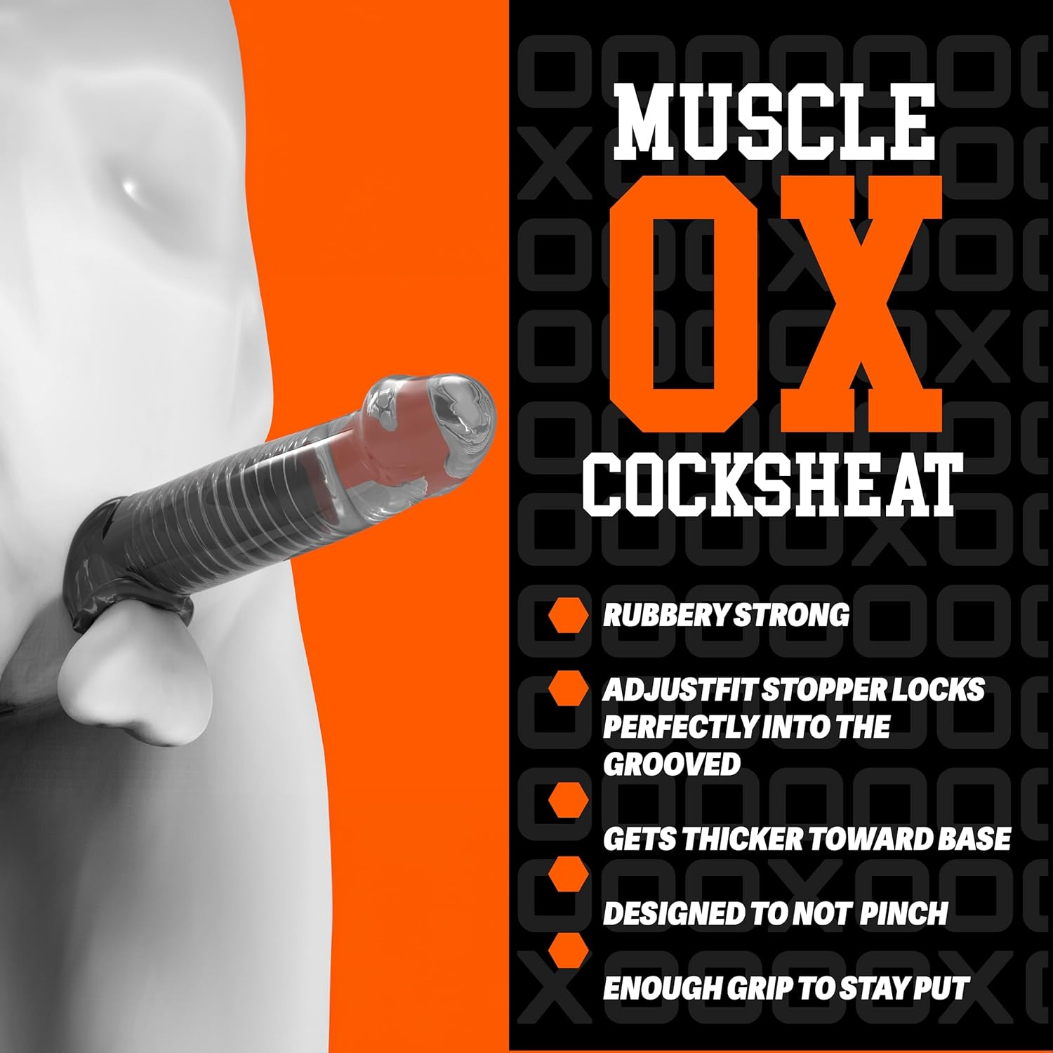 Oxballs Muscle Cocksheath, Clear, 308 Gram image number 1