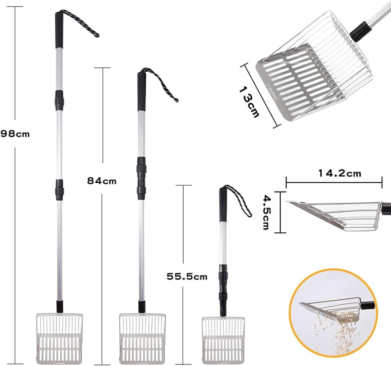 Fzaqwen Stainless Steel Cats Litter Detachable for Kitty Small Animals Rabbits image number 2