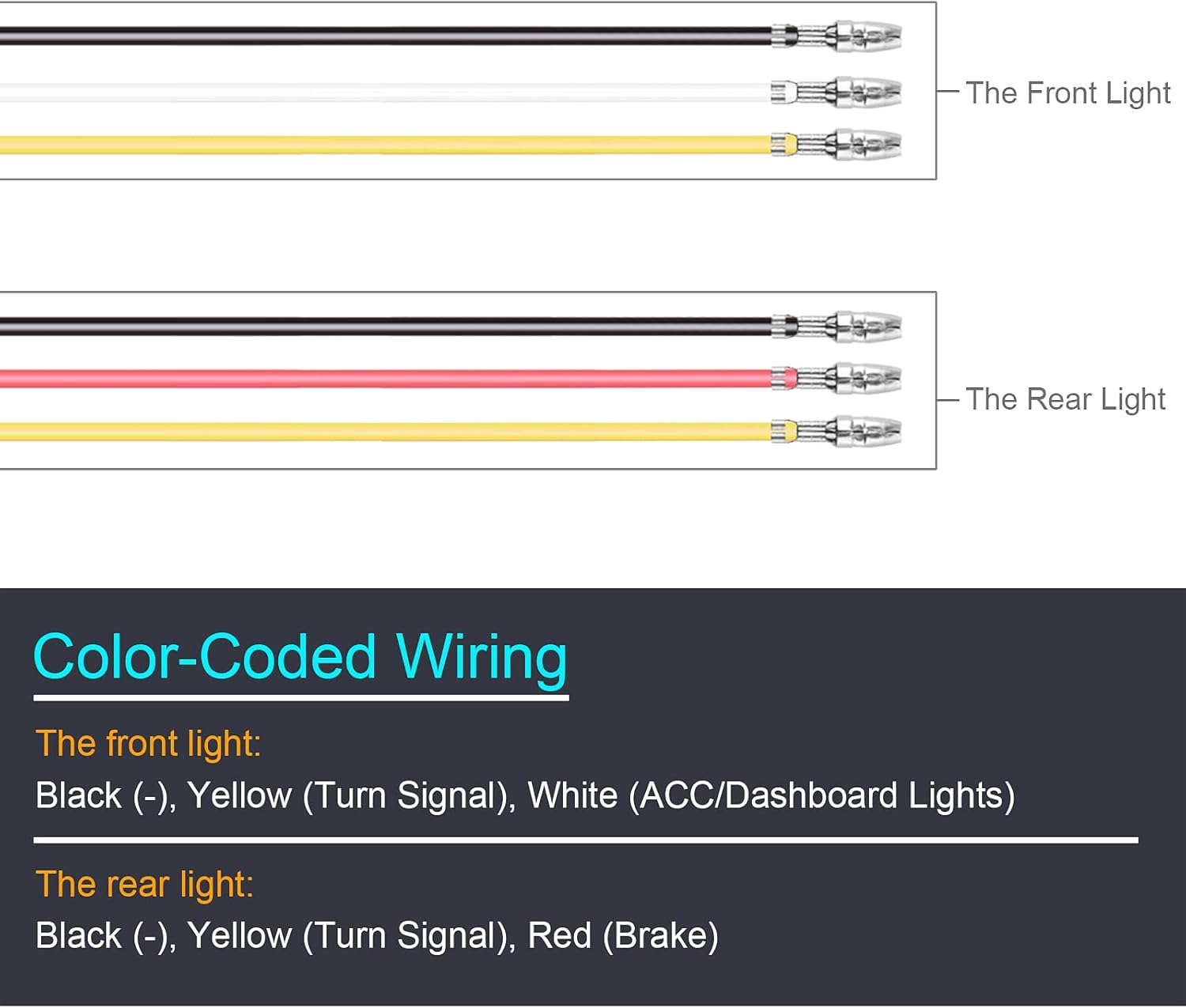 Kinstecks 4PCS Mini Motorcycle Indicators Flowing Turn Signal Lights Motorbike Turning Indicators Daytime Running Lights Brake Lights 13LED 12V for Motorcycle Motorbike image number 4