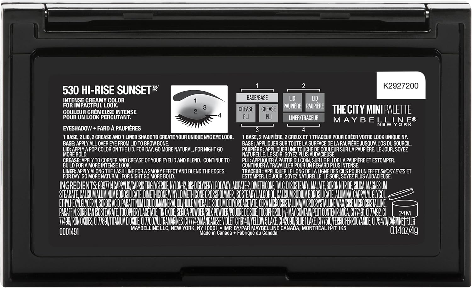 Maybelline New York the City Mini Eyeshadow Palette Makeup, Hi-Rise Sunset, 0.14 Oz. image number 3