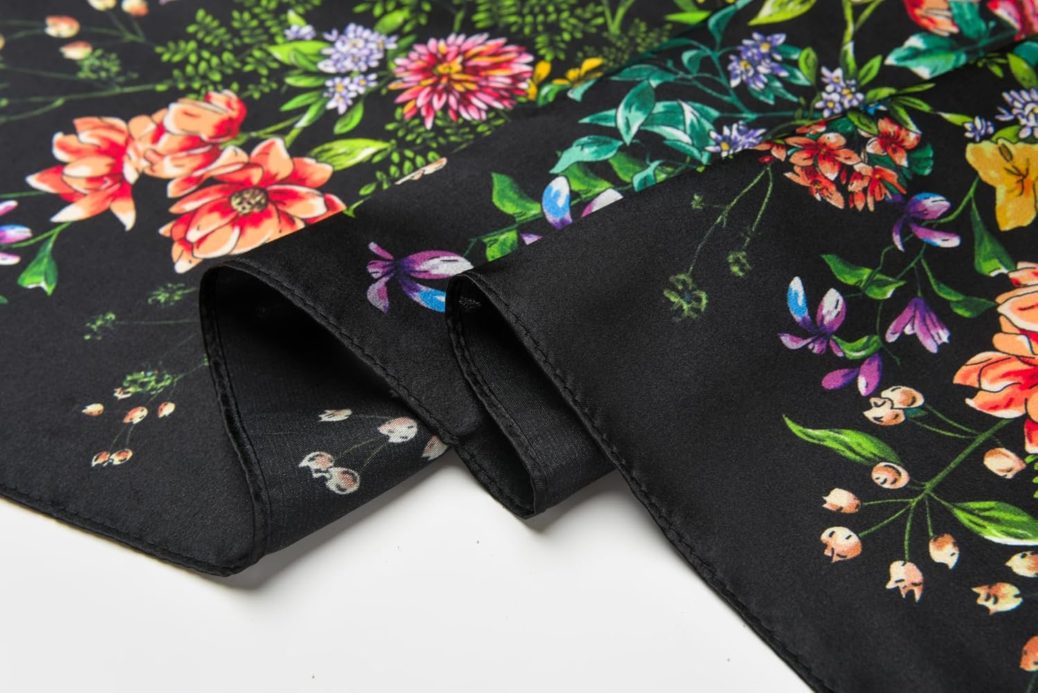 100% Pure Mulberry Silk Square Scarf 25.6" X25.6'' - Head & Neck Scarf for Women, Gift-Packaged image number 6