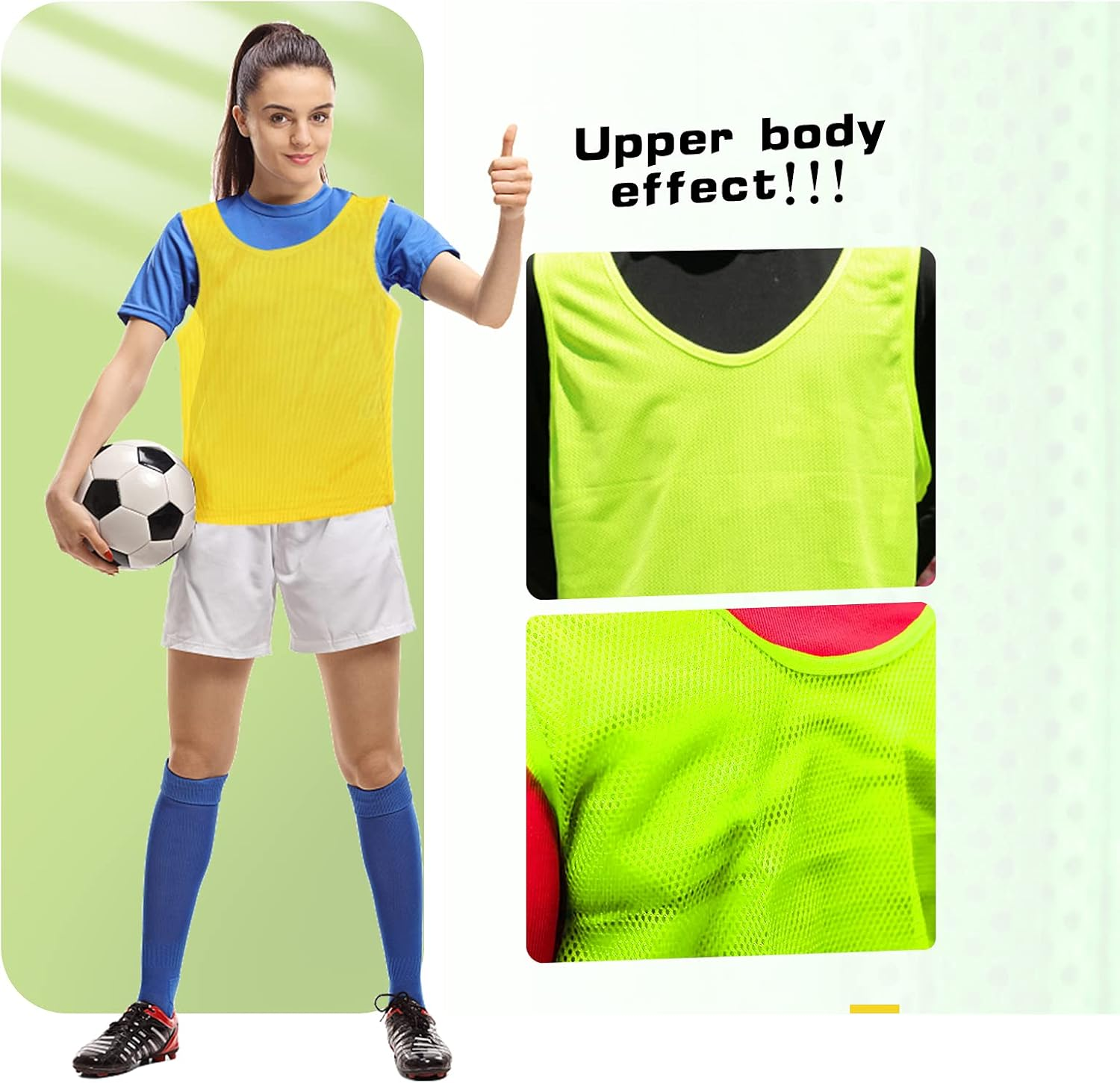 Perzomido Nylon Mesh Scrimmage Team Sports Pinnies Jerseys for Adult Youth Children image number 1