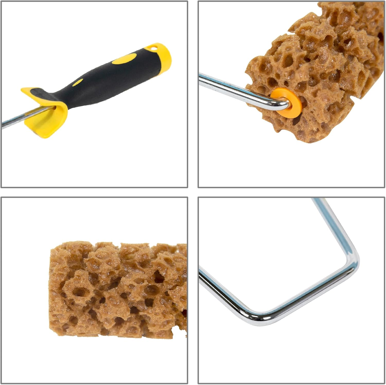 Hanroy Sponge Paint Roller Small 6'' for Texture Painting Decorators Brush Tool, Fast and Easy Pattern Art Home Wall M60 image number 4