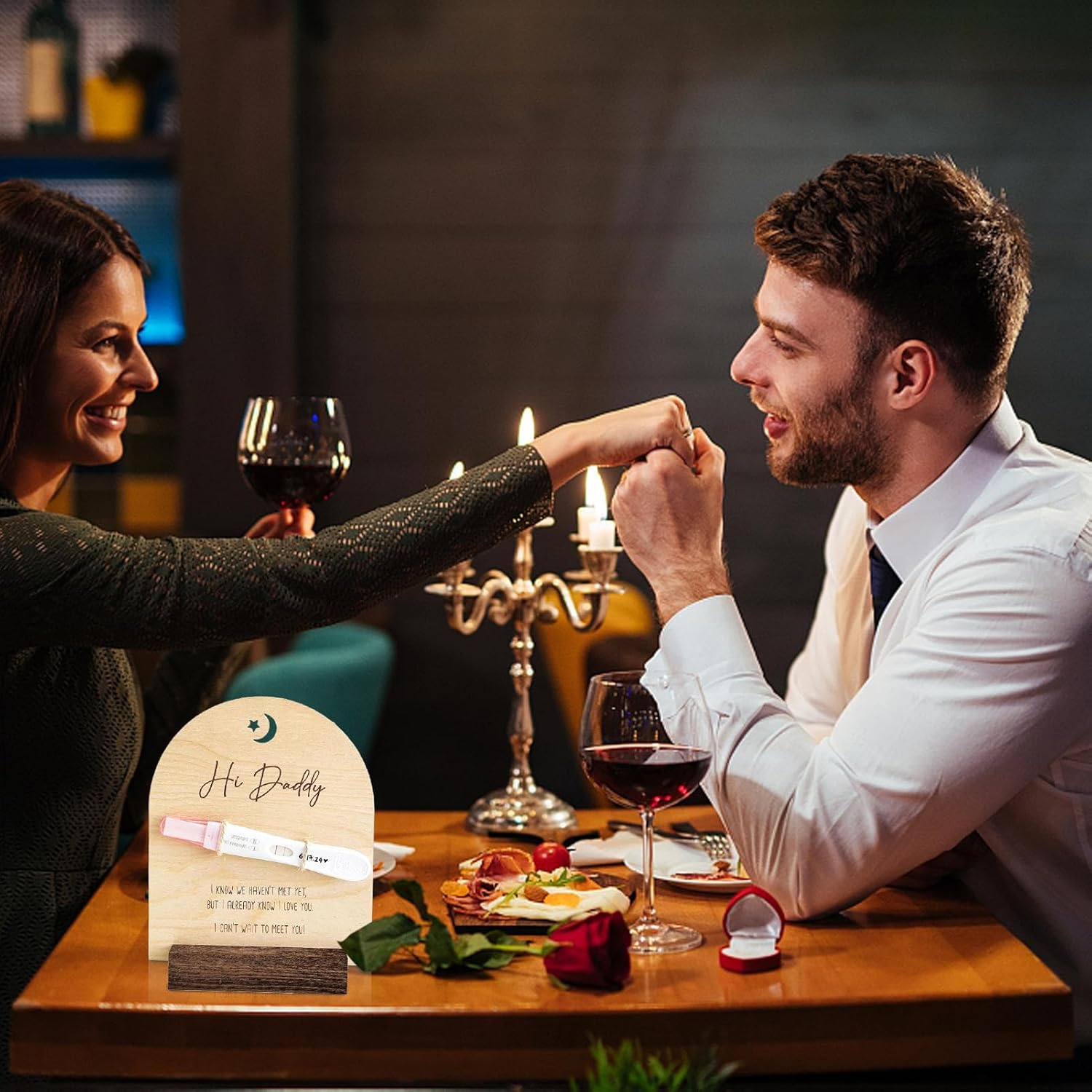 Pregnancy Announcement Wood Sign - Baby Surprise Announcement Ideas - Creative Pregnancy Announcement for Dad to Be, Cute Baby Announcement Ideas image number 6