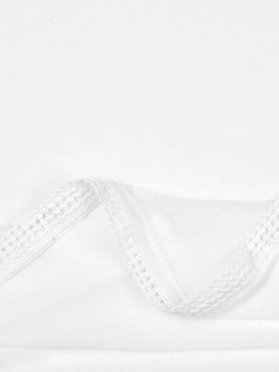 DUPATTA BAZAAR Woman'S Plain Chiffon Dupatta with Border Lace - White image number 6