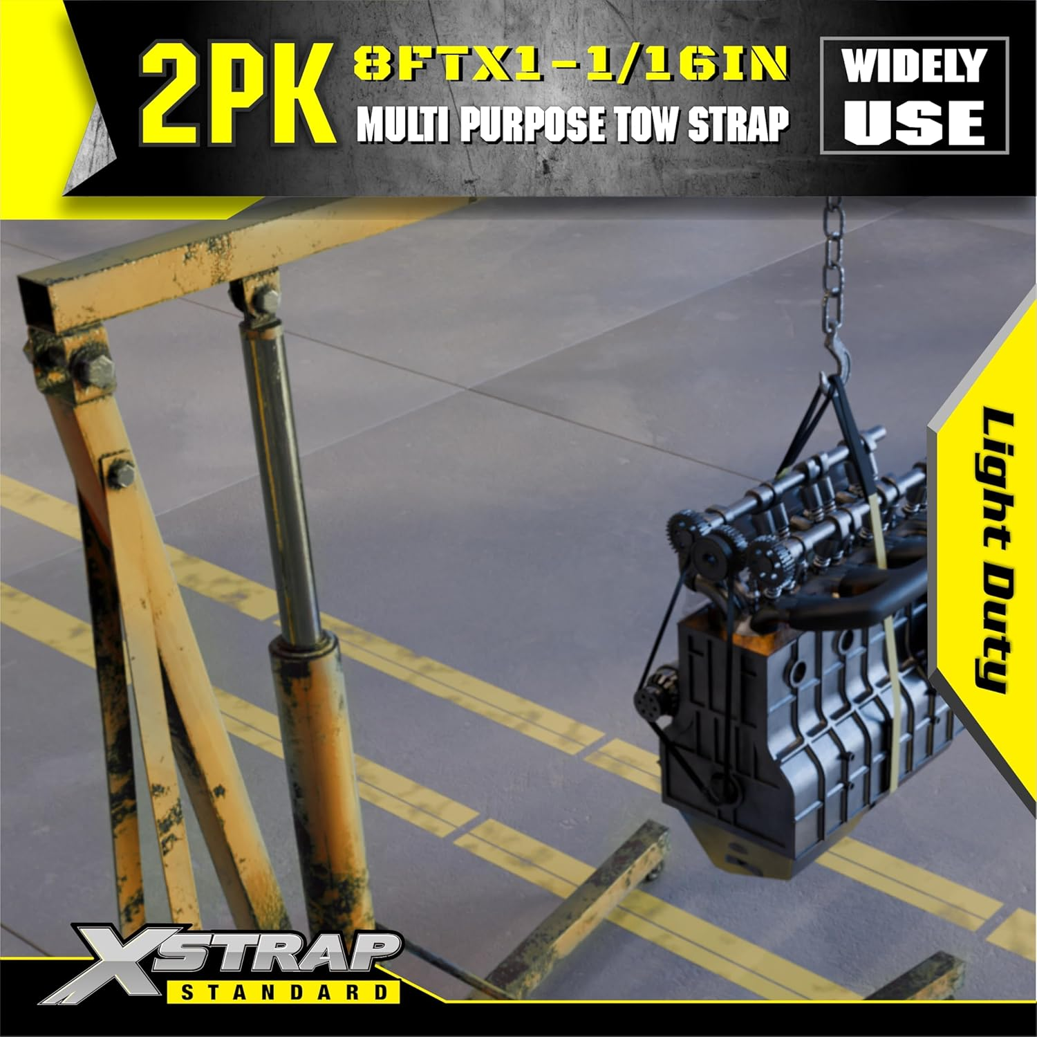 XSTRAP 2PK 8FT Lift Sling Web Strap/Wear Guard End image number 1