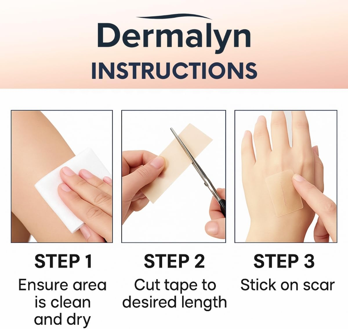 Dermalyn Silicone Scar Tape Roll (4Cm X 1.5M), Reusable Medical-Grade Silicone Scar Sheets for Surgery, C-Section, Burn, Keloid & Acne Scars image number 3