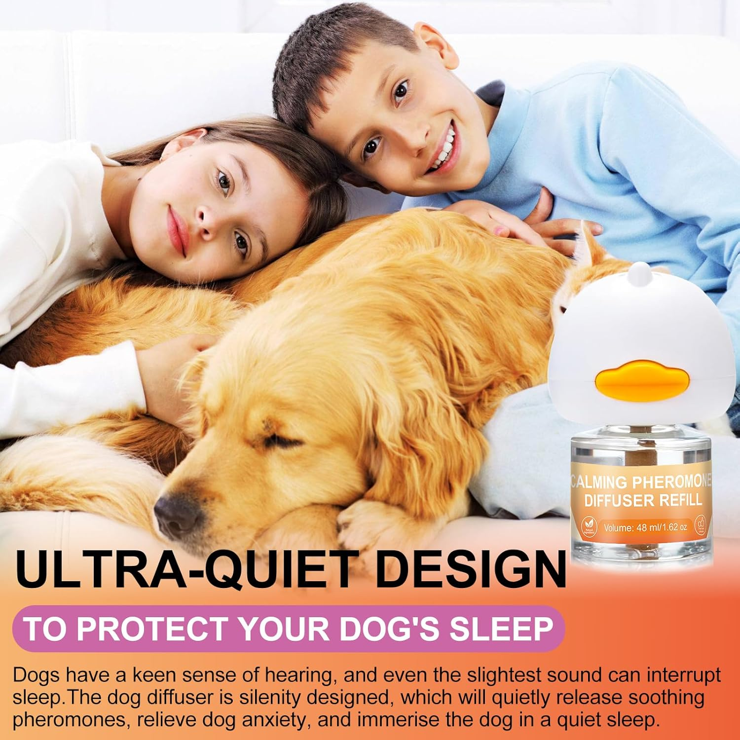 Dog Calming Pheromone Diffuser, Pet Calming Diffuser for Dog Anxiety Relief 4 Refills,Anxiety Relief Reduce Aggression Fighting Barking Stress Calm Relaxing (4) image number 4