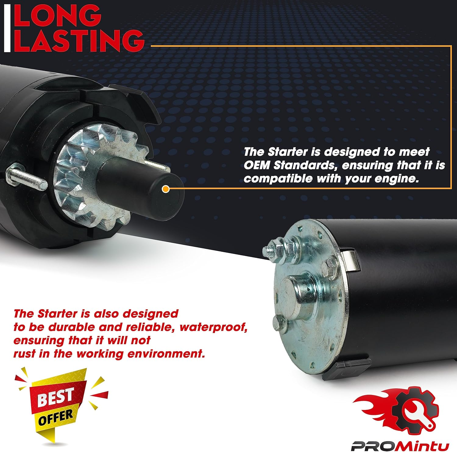 Starter Motor Replaces 20-098-11-S 20-098-11 20-098-05-S 20-098-01-S 20-098-06-S 20-098-08-S 20-098-10-S 2009810 2009811 2009811-S 20-098-05 20-098-06 MS-6029 5796N for Kohler Courage Single Engine image number 6