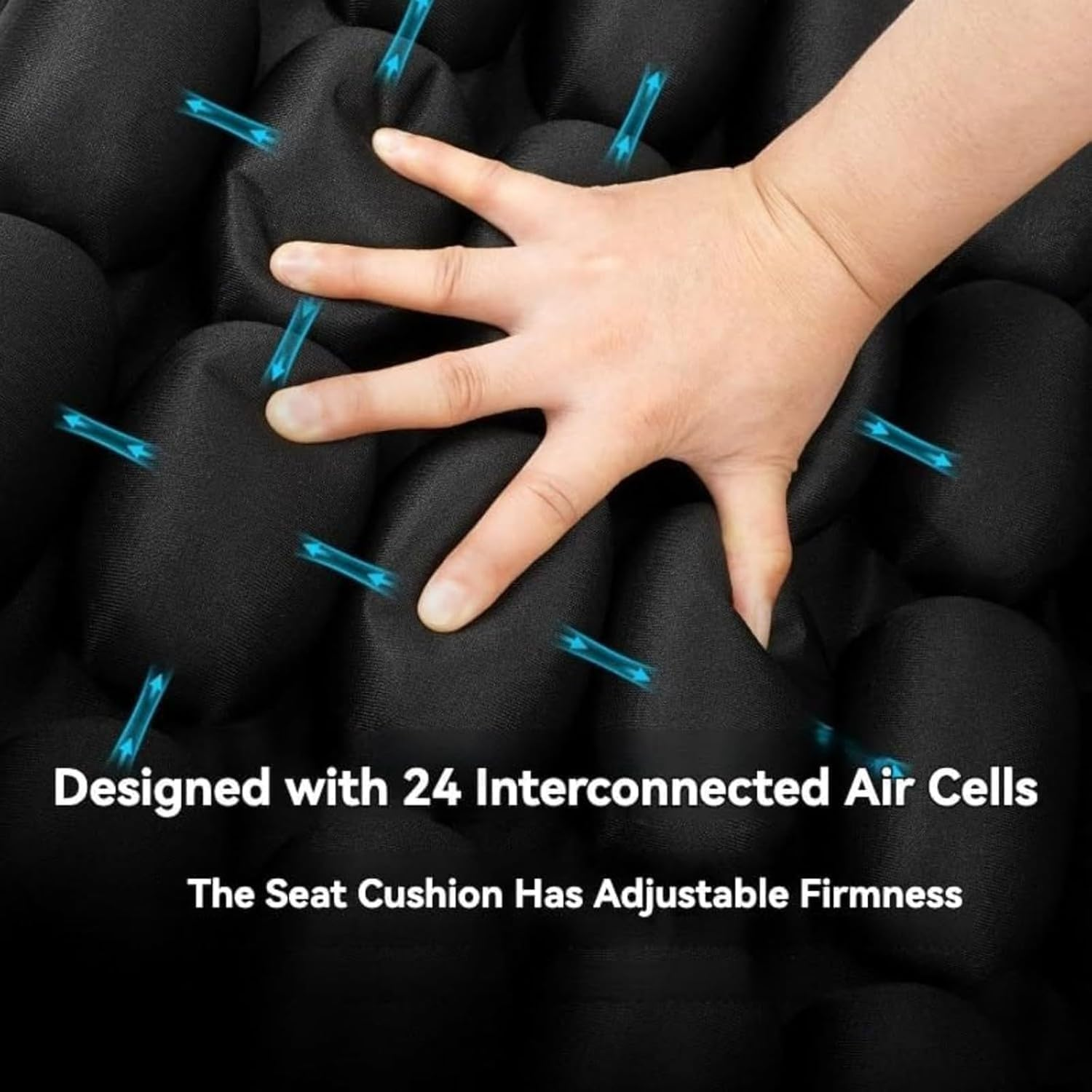 Sondur Travel Cushion, Plane Cushion for Airplane Seats, Comfortable 3D Air Cell Seat Cushions, Car Seat Cushion, Office Wheelchair Pad Orthopedics Pain Pressure Relief Camping Seat Mat image number 4