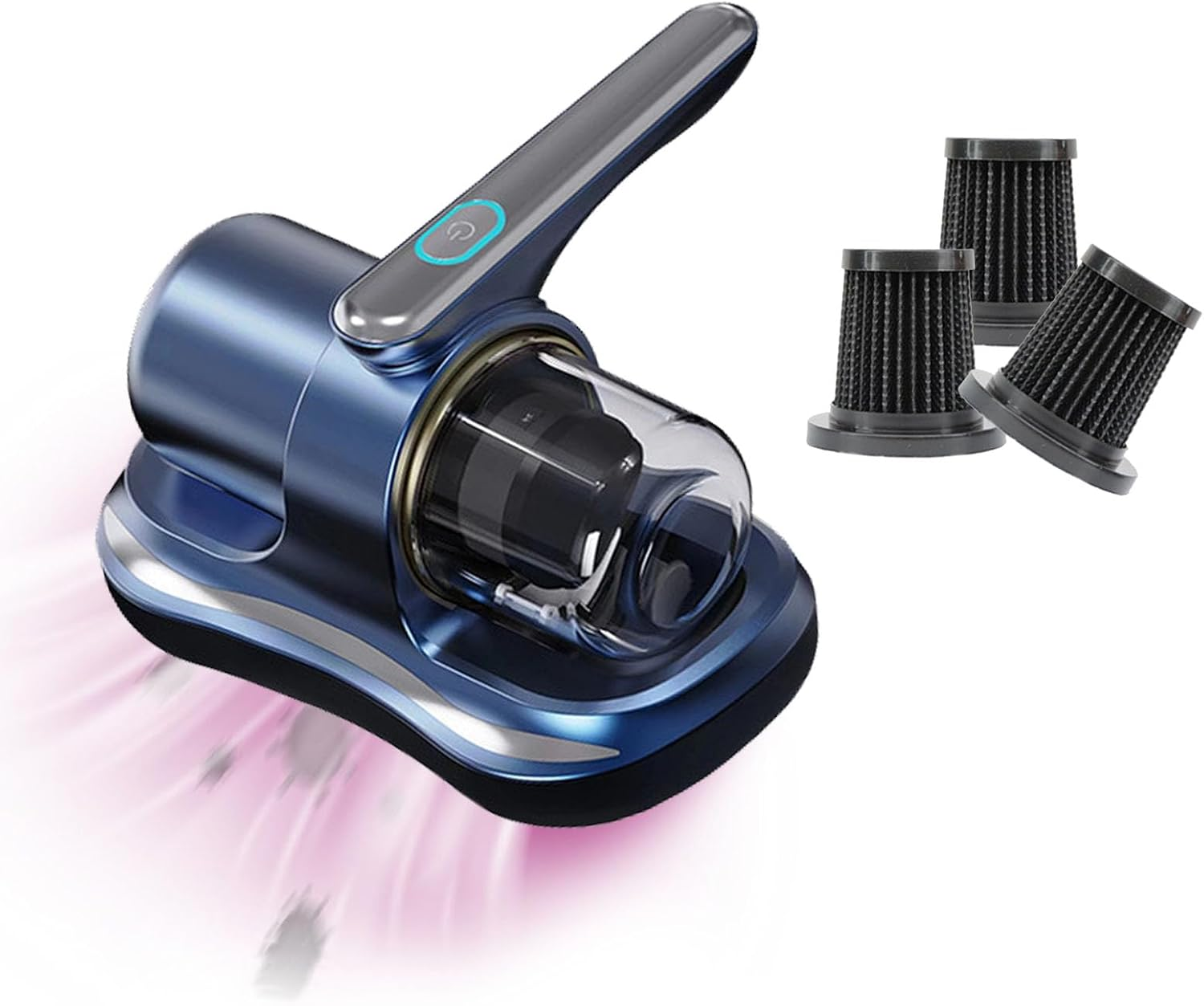 Lumewave Bed Vacuum Cleaner, Household High-Frequency Strong Removal Instrument, Handheld Deep Mattress Vacuum Cleaner, Wireless Vacuum Cleaning Remover Instrument (Purple)