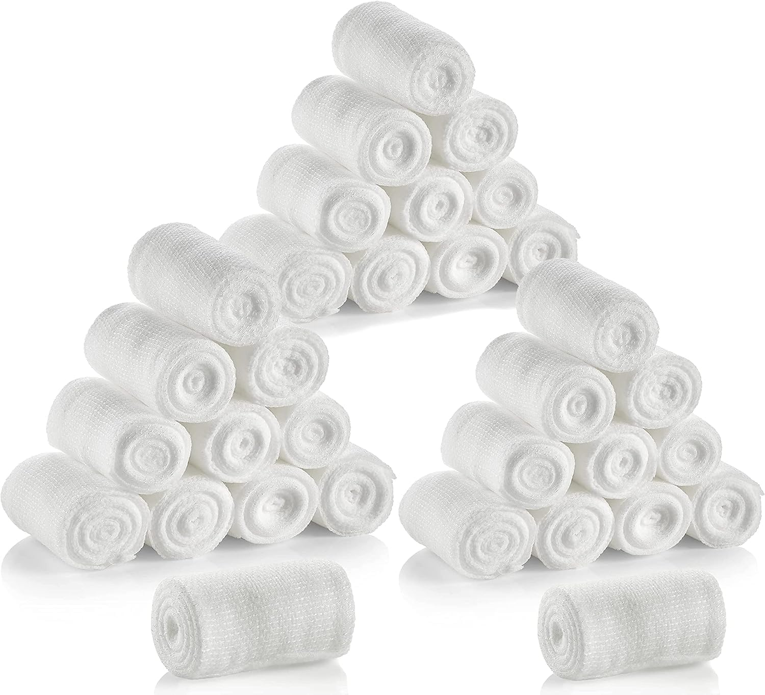 40 Rolls Gauze Bandage Rolls Elastic Stretch Gauze Rolls Medical Gauze Stretch Roll Tape Self-Adherent Tape Pressure Wrap Bandage Rolls First Aid Tape Conforming Stretch Gauze Bandage Rolls,5Cm X 4.5M image number 5