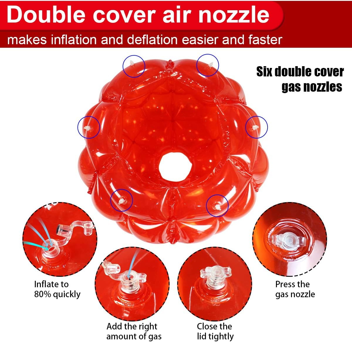 2 St&uuml;ck Lawn Bumper Balls, Kinder Hinterhof Spiele Erwachsene Patio B&auml;lle, Spielplatz B&auml;lle Rasen Ballons, Gro&szlig;e Aufblasbare Sommer Outdoor-Spielzeug image number 5