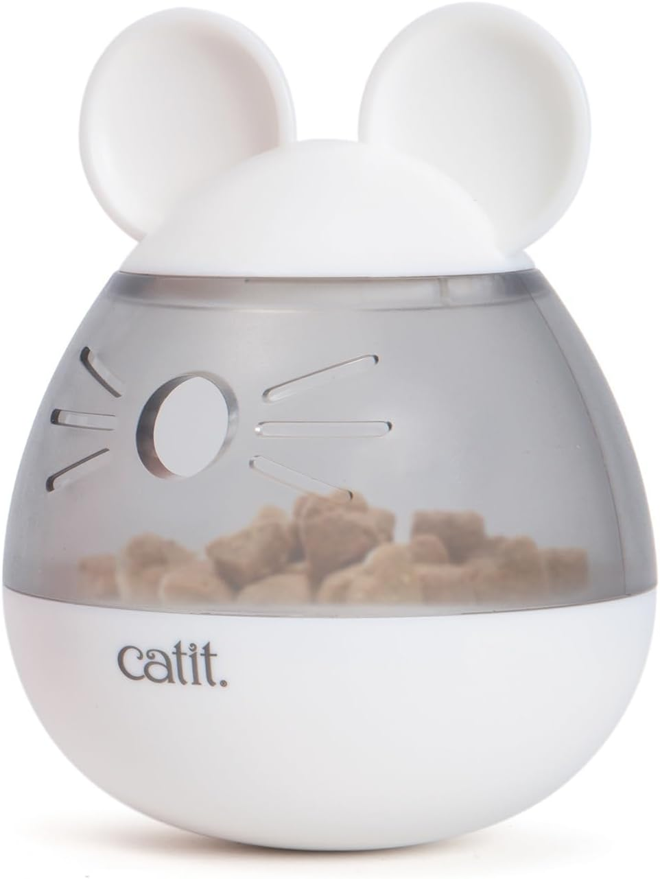 Catit PIXI Mouse Interactive Cat Toy Treat Dispenser for Cats, White image number 2