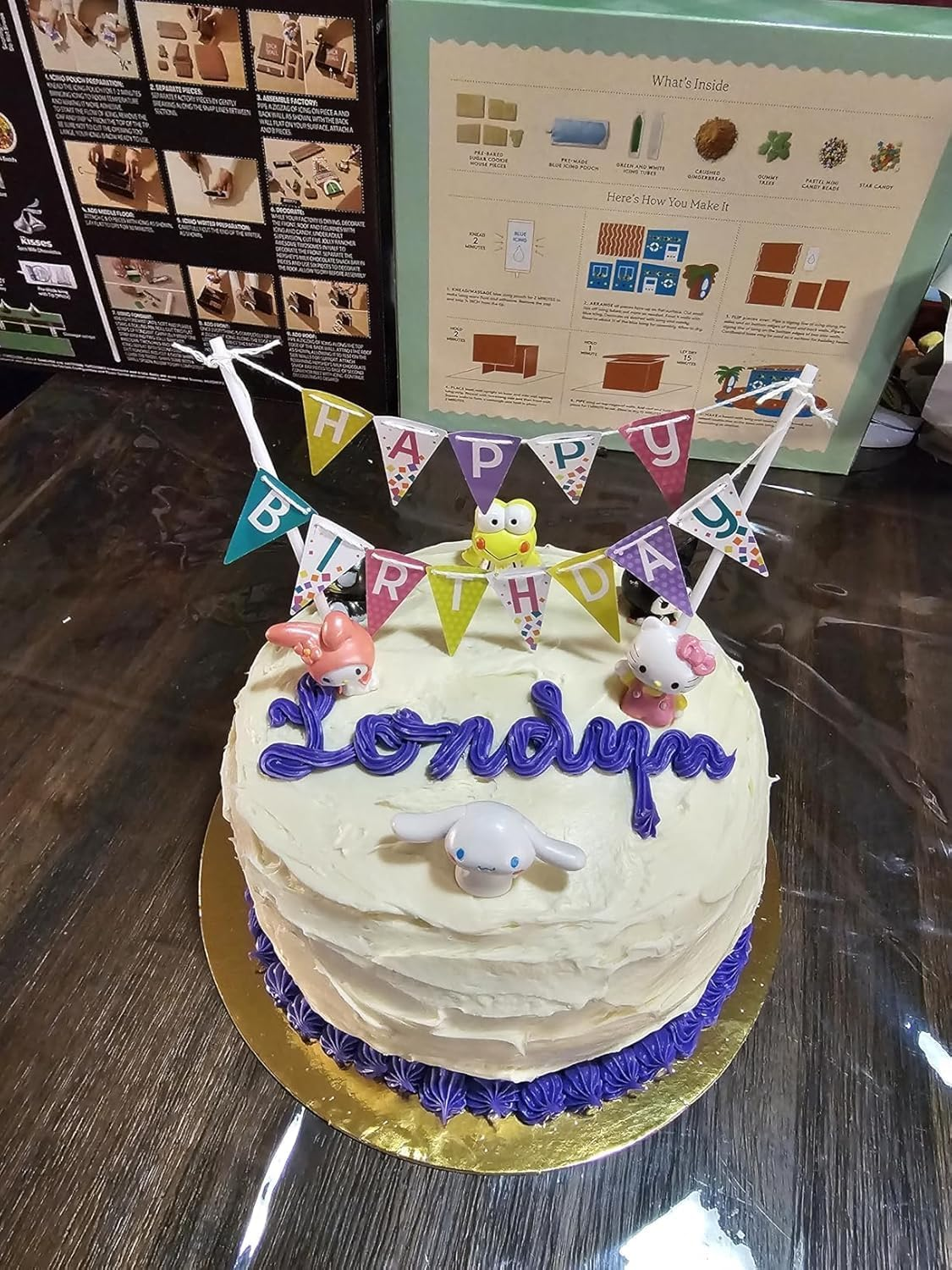 14 Pcs Kity Cake Topper Banner Birthday Party Cake Decorations Supplies Set, Mini Colorful Clouds Stars Party Decors Favors Shower Happy Birthday, Celebration image number 1