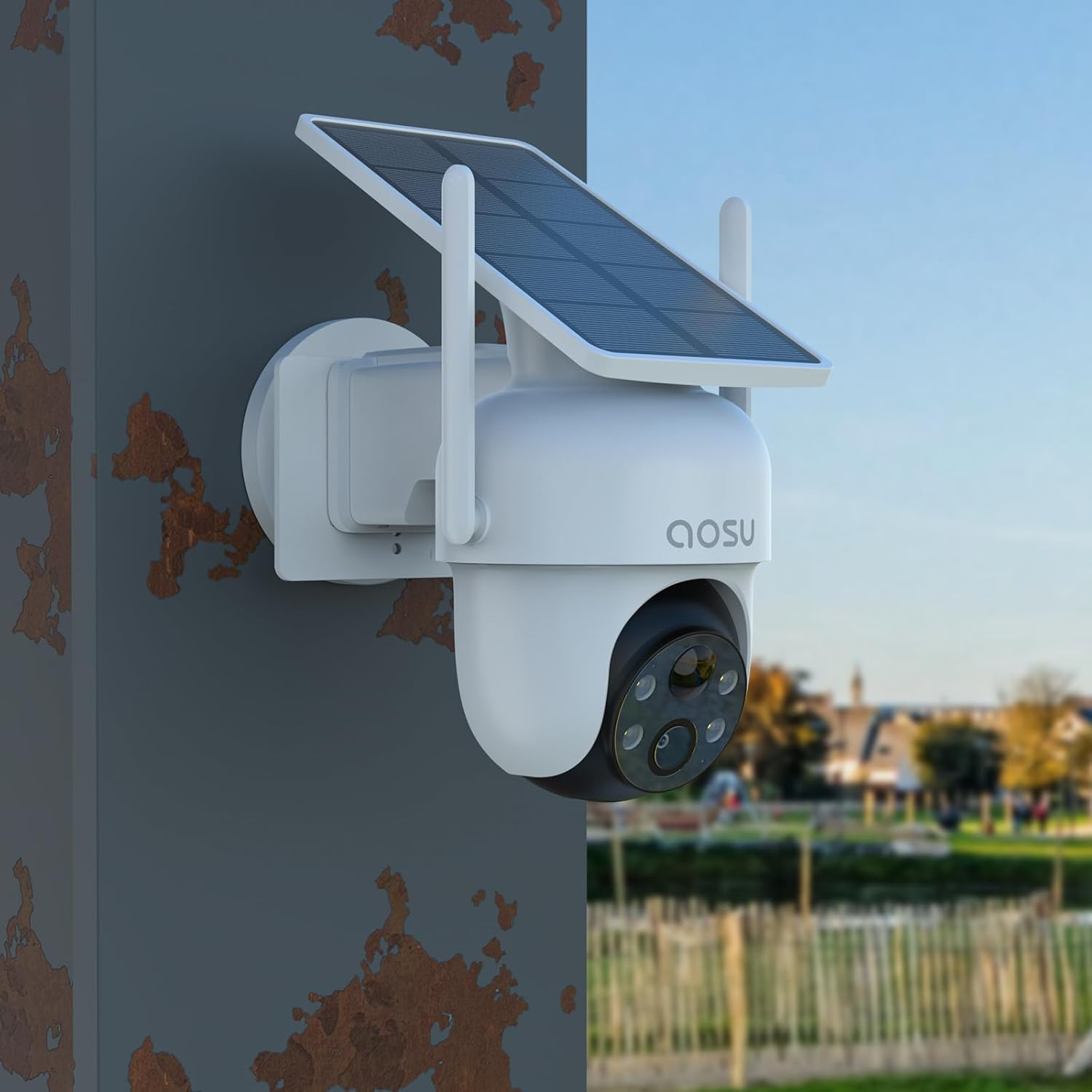 HOLACA Magnetic Mount Compatible with AOSU, ANSQUE, Cinnado, Eufy, Reolink, SEHMUA, Tapo Security Camera, Mount Bracket for Solar Security Camera (Camera NOT Included), White