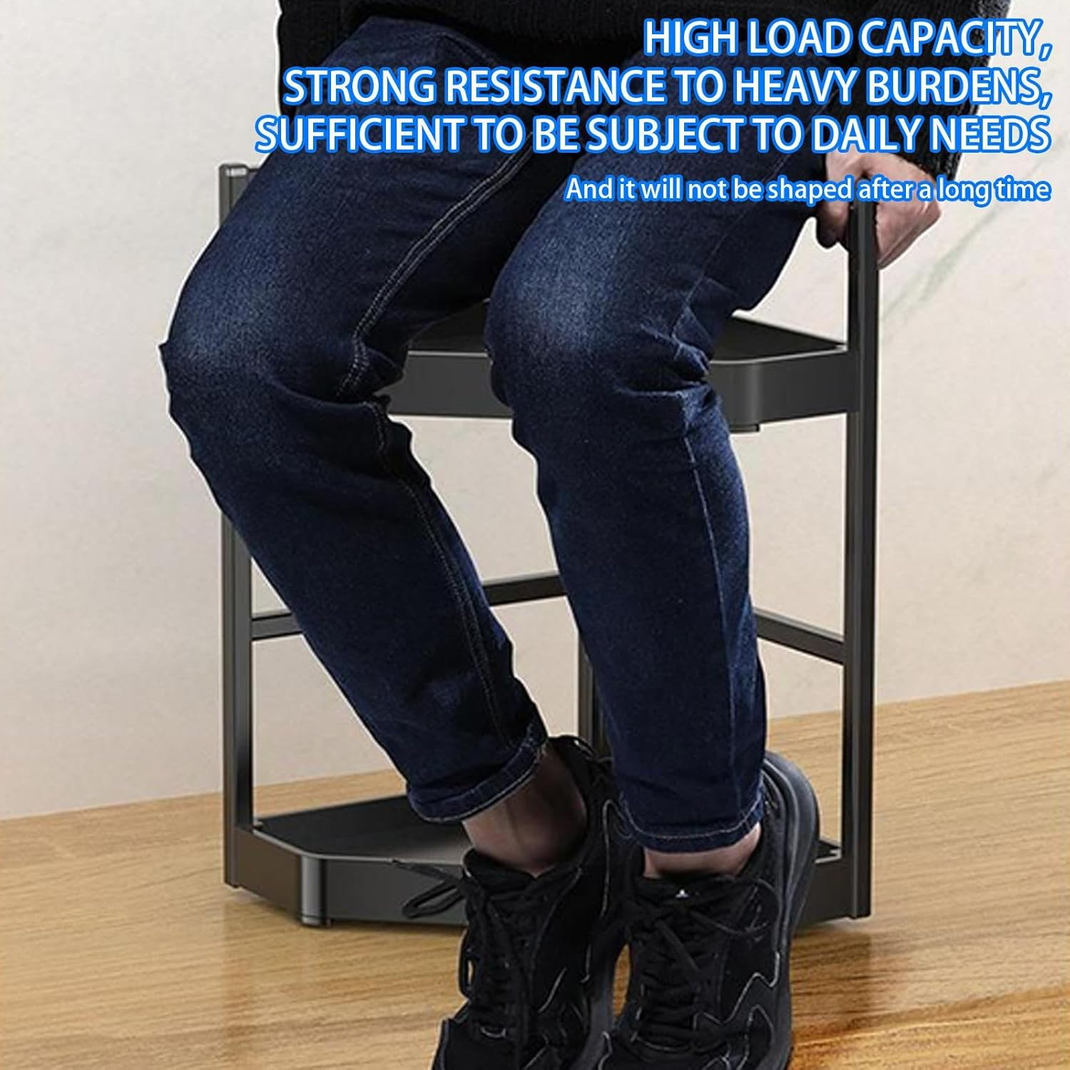 Kitchen Storage Shelves | Condiments Salt Corner Rack - 2 Tiers Storage Stable Organizer for Countertop Bathroom Makeup Easy Organizing Lids Toiletries Cabinet image number 1