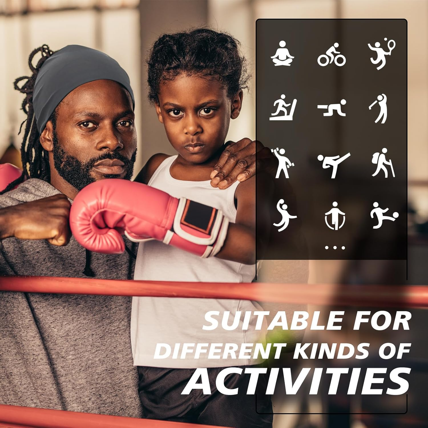 Sweat Hair Bands for Men Non Slip,Men'S Sports Headbands,8 Pieces image number 2