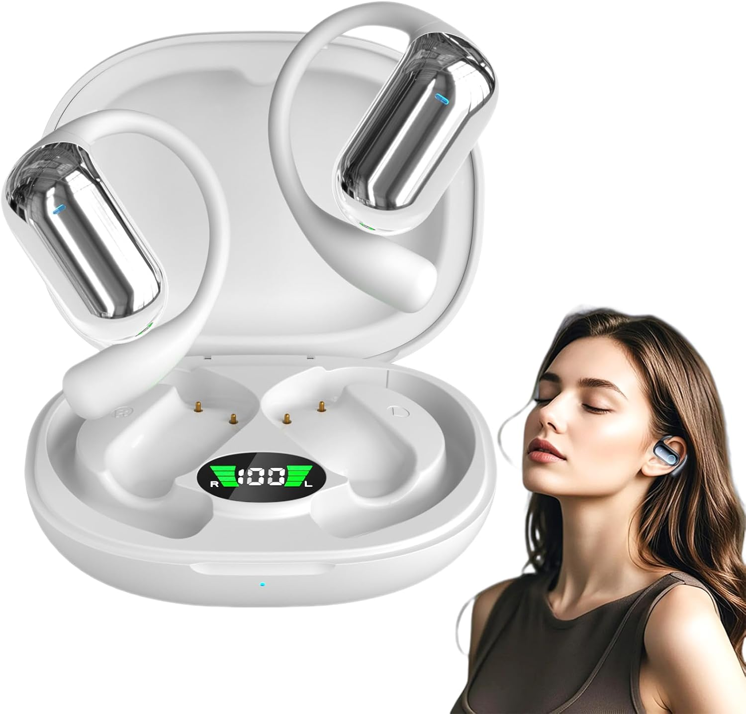 Linguawave Pro Real Time AI Translation Earbuds, Linguawave Pro AI Earbuds, Wireless Earphones Bluetooth Headphones with HD Sound, Ideal for Travelers, Business & Language Learners (Black)