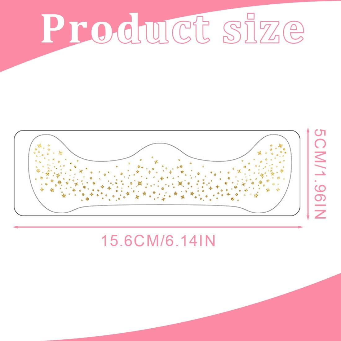 HQRKOTM 6 Pieces Sparkling Freckles Face Tattoos Fake Freckles Makeup Plasters Sparkling Freckle Patches Glow in the Dark Makeup Patches Party Accessory (Gold) image number 4