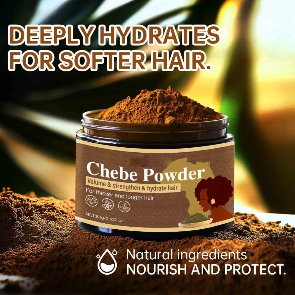 3PCS Chebe Powder Africa Women Traction Alopecia Hair Growth Oil Men Hair Loss Hair Regrowth image number 3