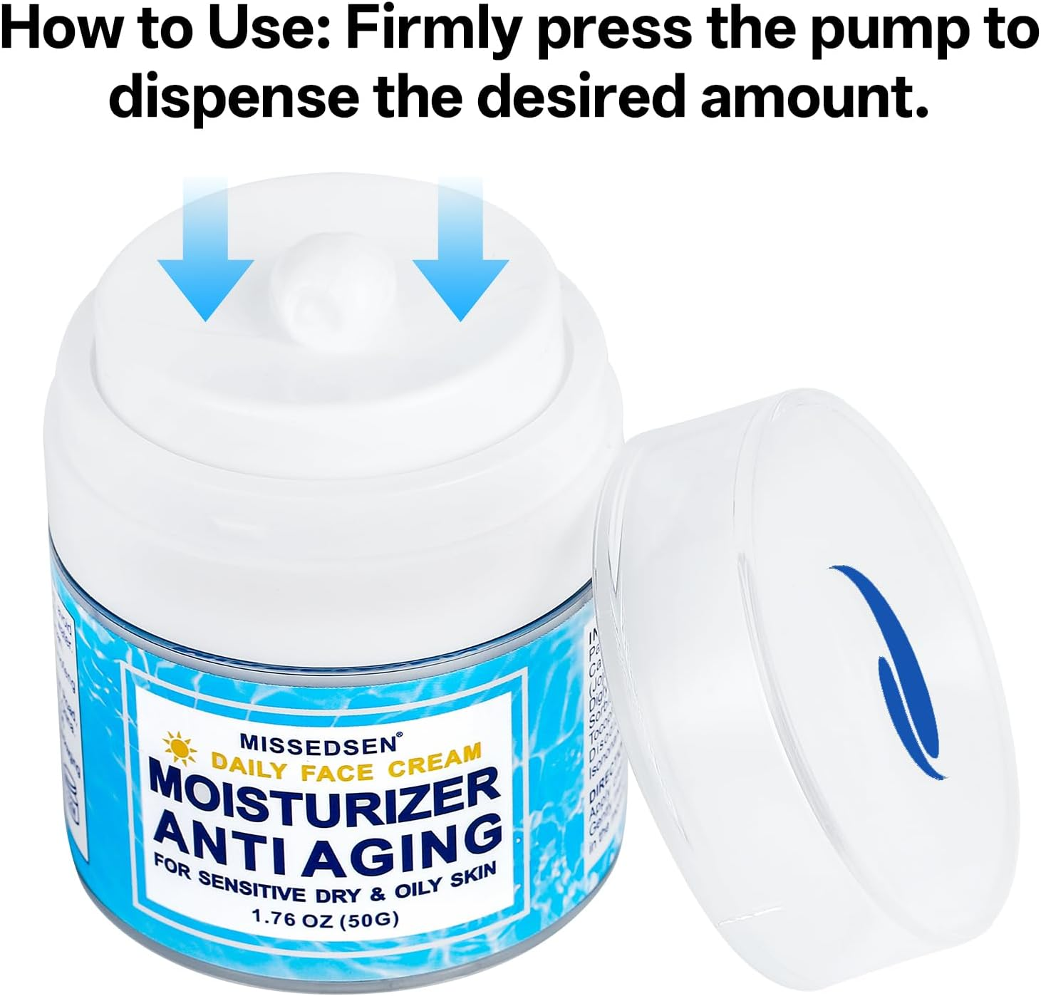 MISSEDSEN Day Cream Brightening & Anti-Aging Day Face Moisturizer for All Skin Types 50G for Sensitive, Dry, Oily, Dull Skin & Dark Spots Skin image number 4