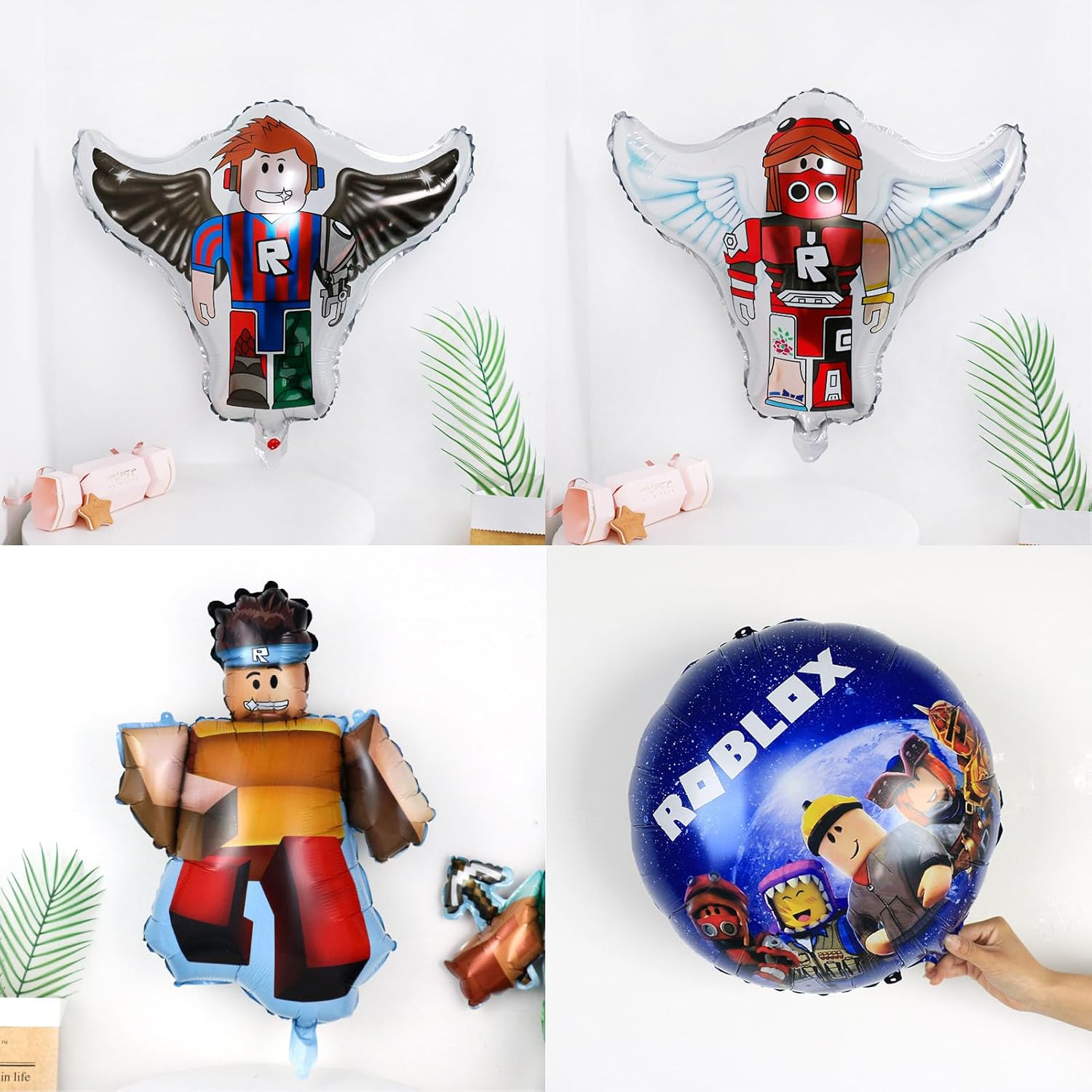 9 Pcs Game Foil Balloons, Metallic, BALLOON, Birthday, Unisex Children image number 3