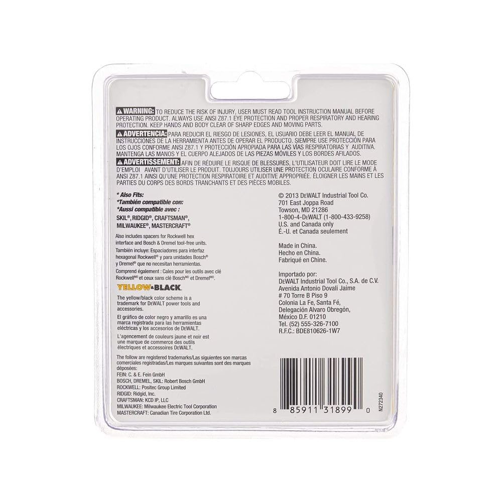 DEWALT Dwa4219 Oscillating Carbide Grout Removal Blade image number 1