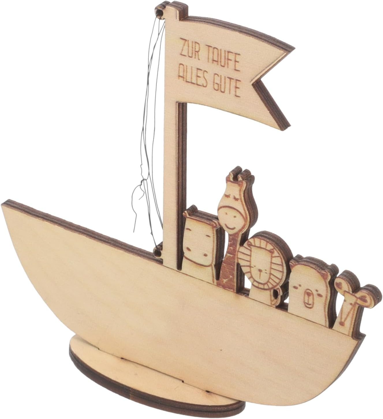 Toyvian Wooden Decor Money Clip Ark Design Baptism Favors Birthday Souvenir Christening for Boy Girl image number 5