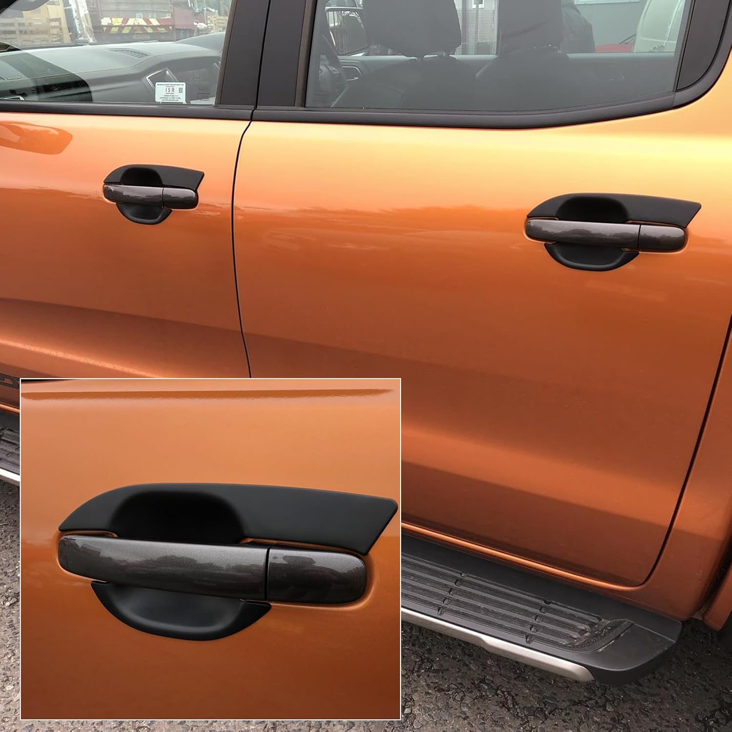 Door Handle Bowl Insert Cover for Ford Ranger PX1 PX2 PX3 2011-2022 Accessories, Car Door Handle Cup Anti-Scratch Protector Guard Trim Matte Black Exterior, 4PCS image number 4