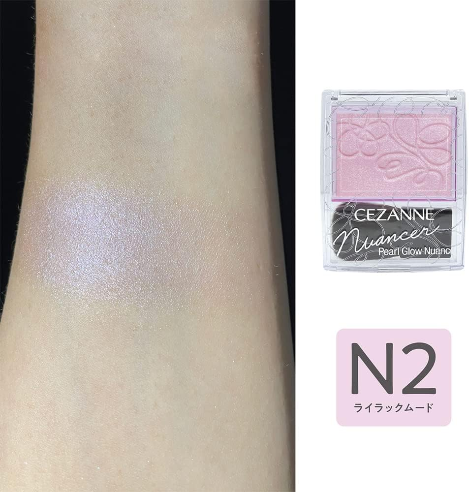 Cezanne Pearl Glow Nuancer N2 Lilac Mood 0.09 Oz (2.4 G) Highlight Blush with Pearl Nuance Change