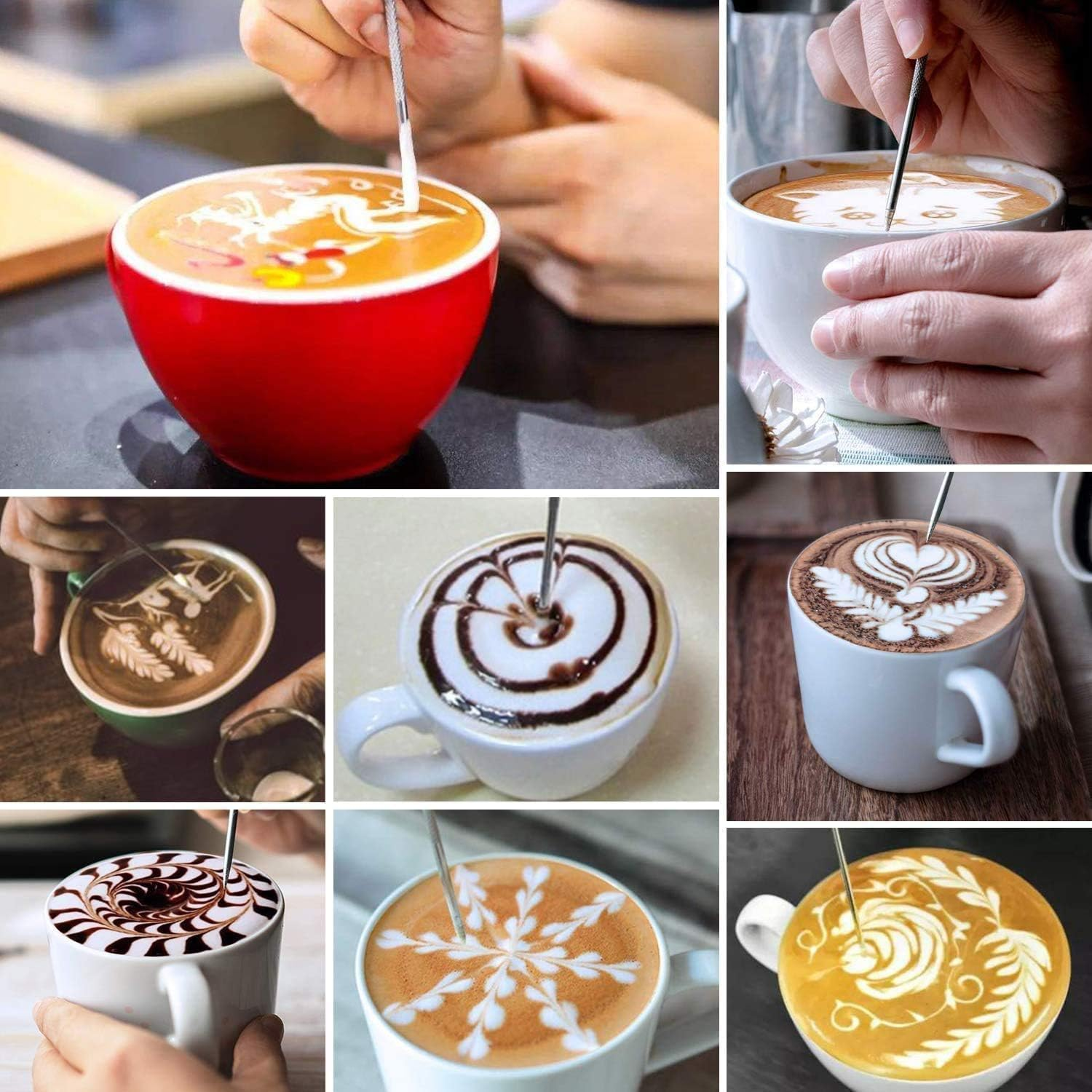 Mumoo Bear Milk Frothing Pitcher Decorating Art Pen SUS304, Stainless Steel Milk Frother Cup Steaming Measurements inside for Espresso Machine Coffee Foam Making Cappuccino Latte Art (12 Oz/ 350Ml) image number 1