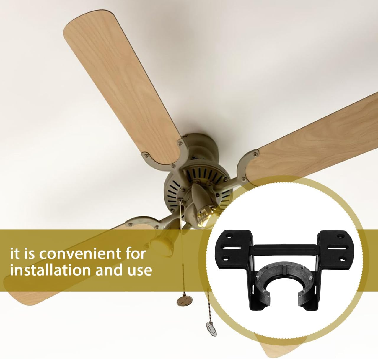 PRETYZOOM 1 Set Ceiling Fan Mounting Bracket with Install Hardware, Universal Ceiling Mounting Bracket for Bedroom, Living Room image number 4