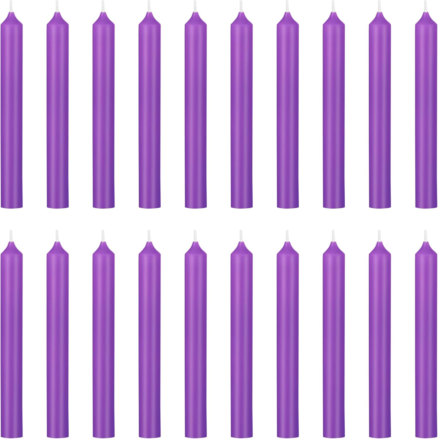 PROSPERRO LUMO by Parkash Candles Spell & Chime Candles Set of 20 &ndash; 4" X 1/2" Premium Mini Taper Candles for Rituals, Birthdays, Altar, Spells, Chime Candles, (Purple)