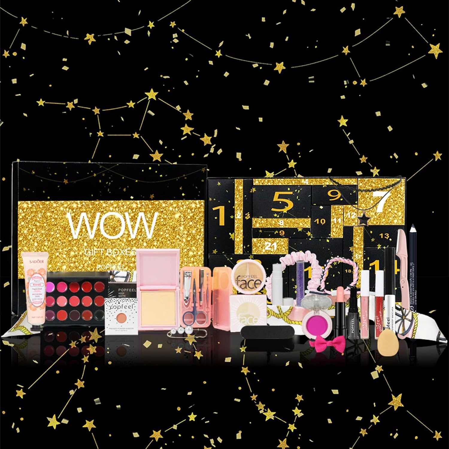 Dynaeuty Makeup Advent Calendar 2025, 24 Days Christmas Countdown Calendar Makeup Set, Xmas Individual Box Calendar for Women Full Kit image number 2