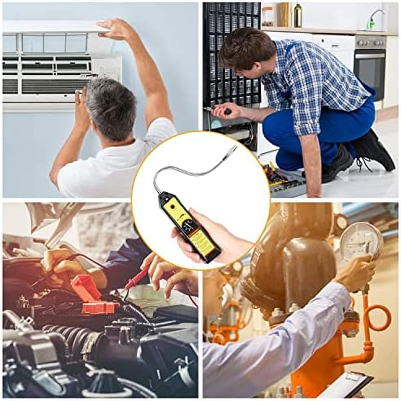 Refrigerant Freon Leak Detector with Indicator Light, High Accuracy and Instant Halogen Gas Leakage Tester for Hfcs Cfcs Cfcs Halogen R134A R410A R22A Air Condition HVAC