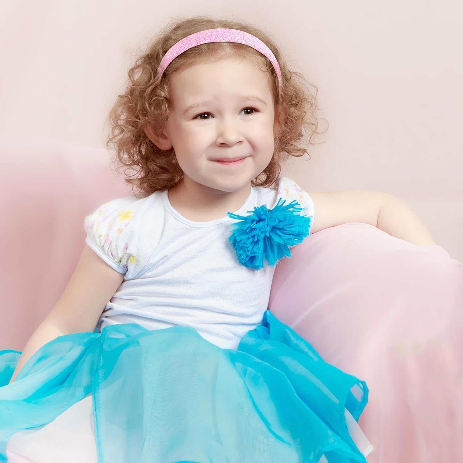 6Pcs Glitter Headbands for Girls & Women, Sparkly Rainbow Sequin Hairbands Bling Hair Accessories for Birthday Holiday Party image number 3