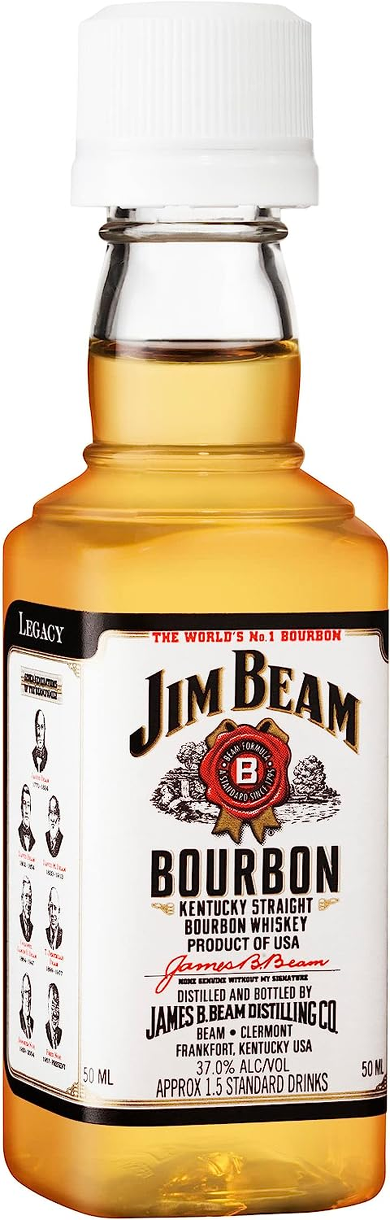 Jim Beam Straight White Bourbon Whiskey 50 Ml (Pack of 2) image number 2