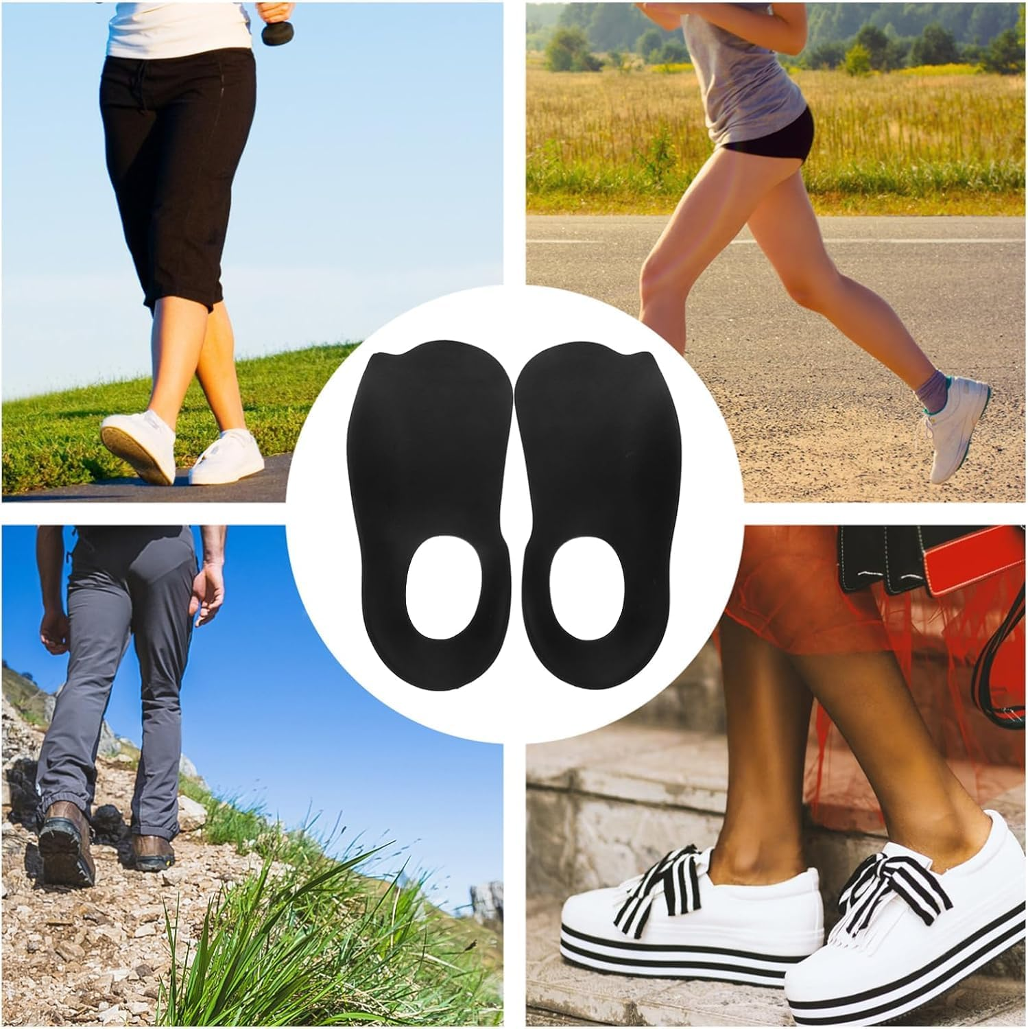 Orthopedic Insoles Arch Support Insoles XO Support Arch Support Cushion Absorption Insole Flat Foot Legs Correction Insole Orthopedic Heel Pad Rapidly Relief Plantar Fasciitis Foot Pain image number 3