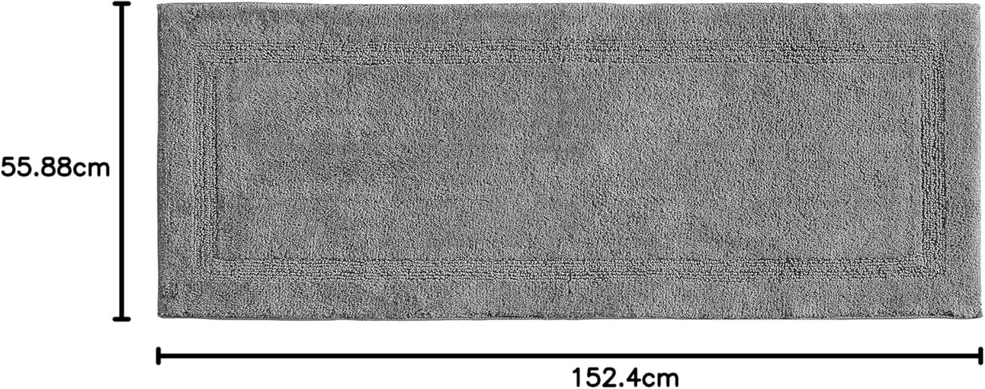 Nautica Home | Peniston Collection | Bath Runner-100% Cotton, Ultra Soft & Absorbant, Oeko-Tex Certified, Slip Resistant Backing, 60 X 22, Grey image number 5