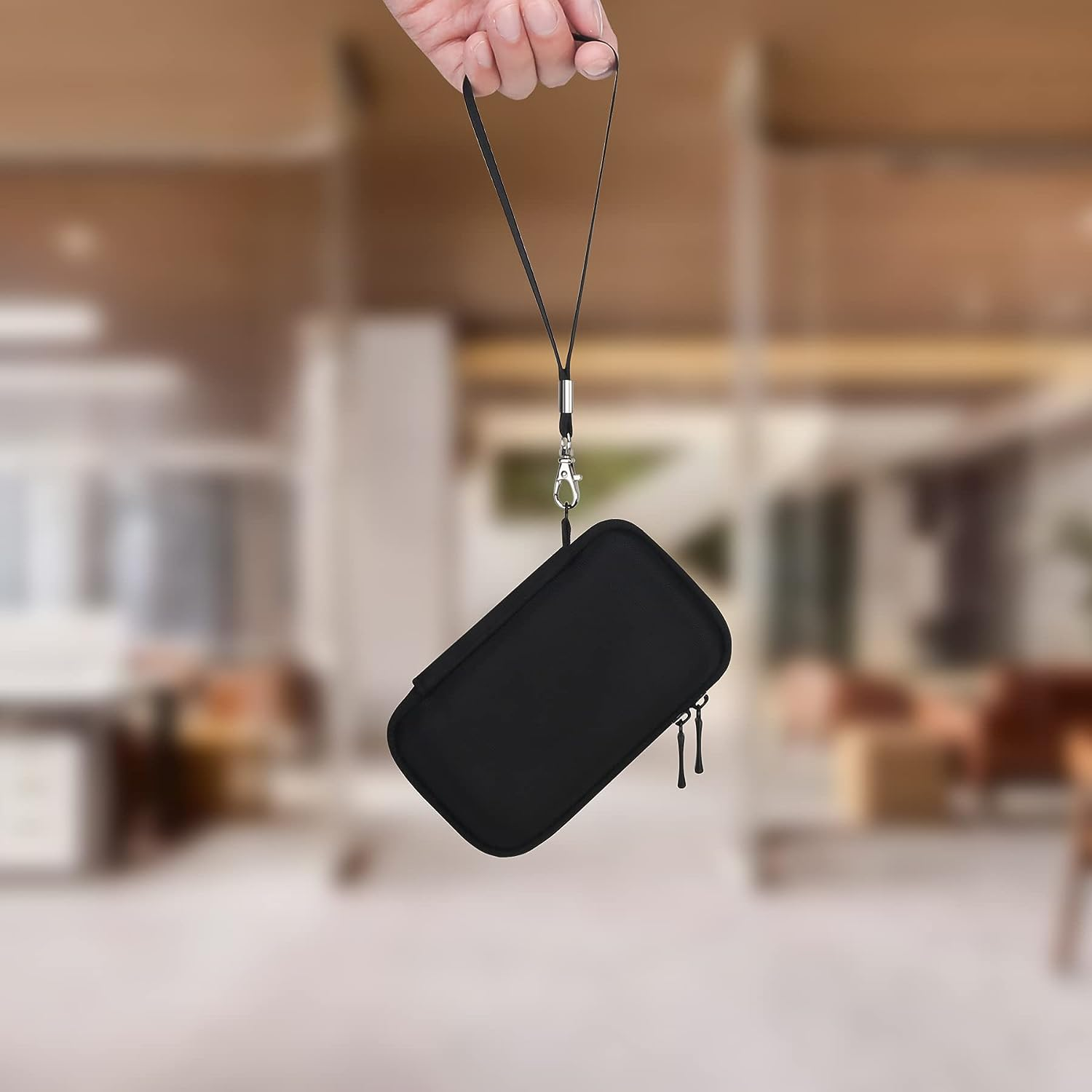 Lacdo Hard Carrying Case for Crucial X8 Portable Solid State Drives 1TB 2TB 4TB USB 3.2 External SSD Hard EVA Shockproof Storage Travel Bag, Black+Gray image number 5