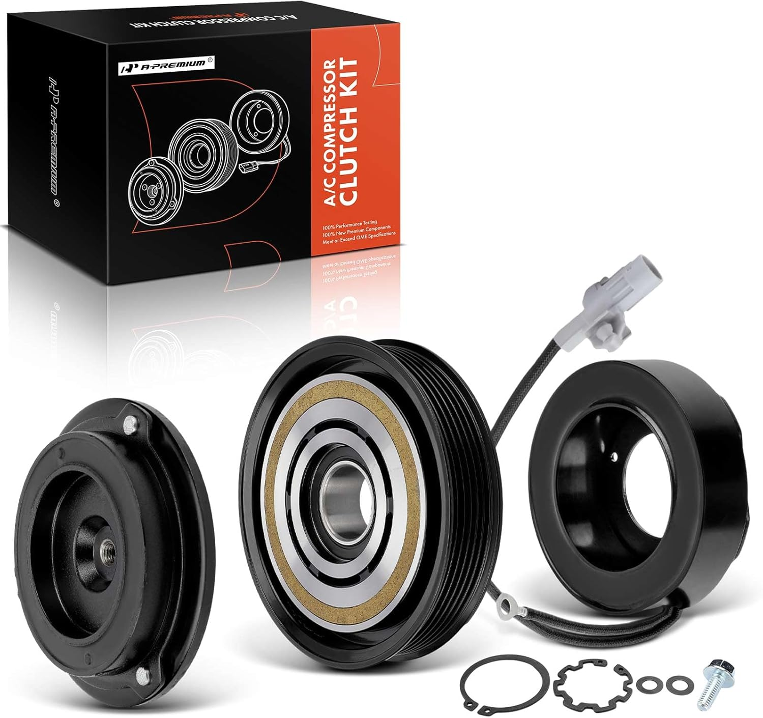 A-Premium A/C Compressor Clutch Kit Replacement for Toyota Camry 1994-2001 Avalon Solara Lexus ES300 AC Compressor Clutch Kit, 12V, 130.05 MM, 6PK image number 6