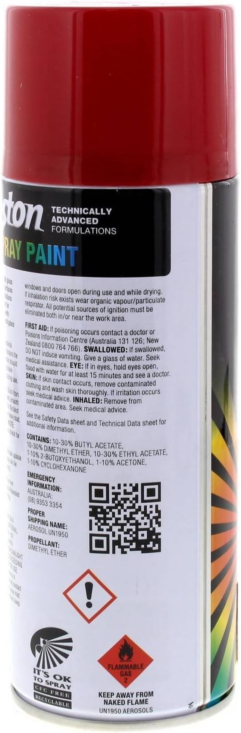 Boston Spray Paint 250 Gram Scarlet Red image number 4