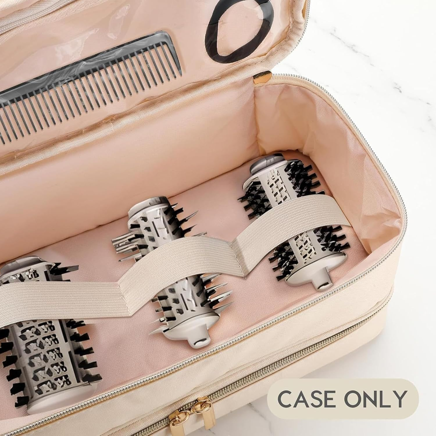 Mxshc Travel Hair Bag,Handheld Portable Hair Dryer Case - Hair Tool Storage Organizer, Dustproof Hair Accessories Bag for Hair Dryer and Curling Iron image number 3