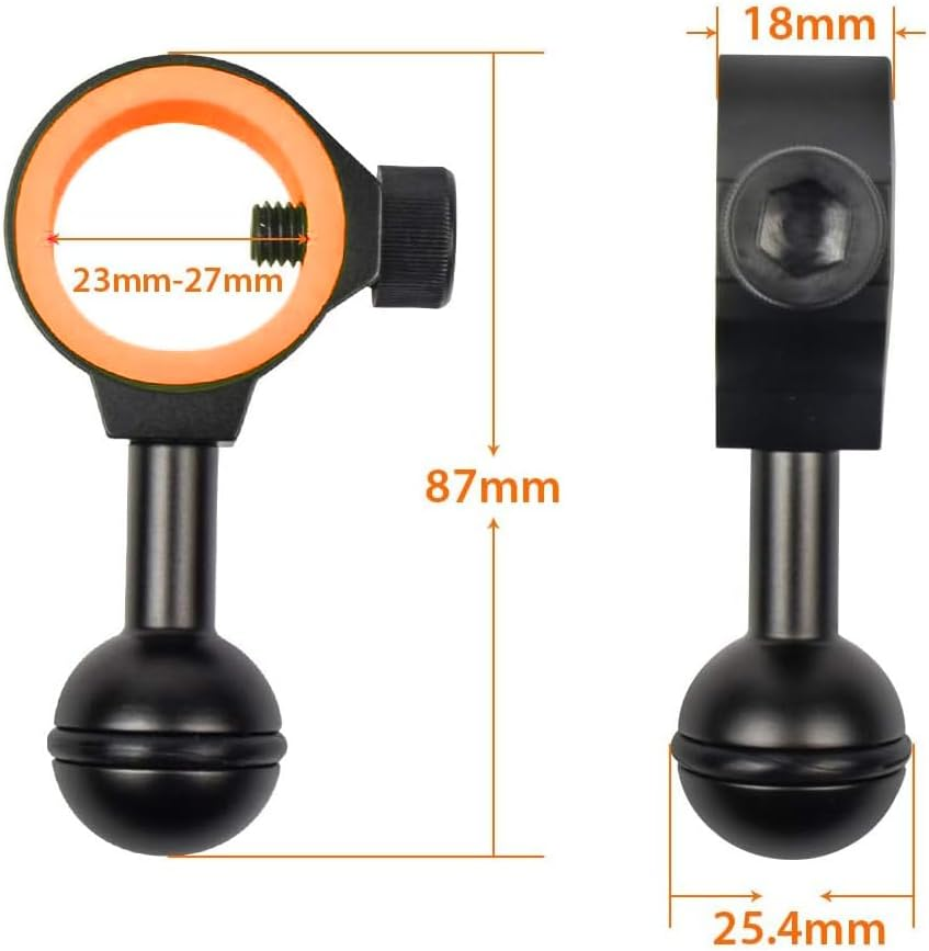 ORCATORCH ZJ18 New Universal Ball Joint Bracket Diving Torch Photography Video Lights Arm Buoyancy Fill Light Lamp Holder image number 5