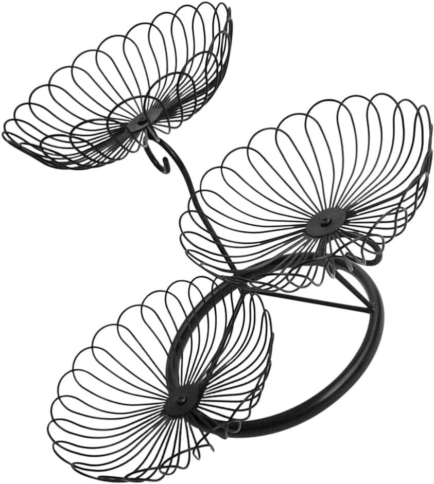 Zerodeko Multifunctional Iron Fruit Basket Storage Container for Snacks and Fruits Stylish Home Organizer for Kitchen Counter Premium Quality Design image number 1