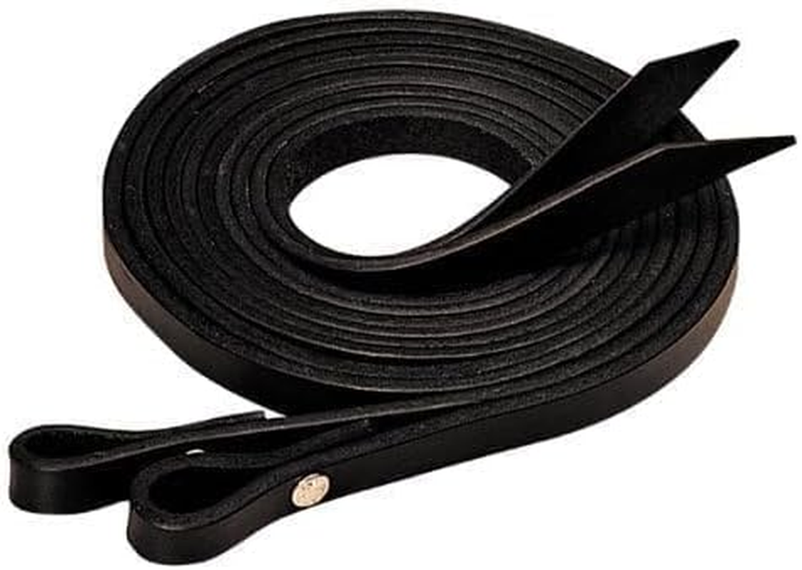 Weaver Leather Black Leather Split Rein, 5/8-Inch X 7-Feet, Black