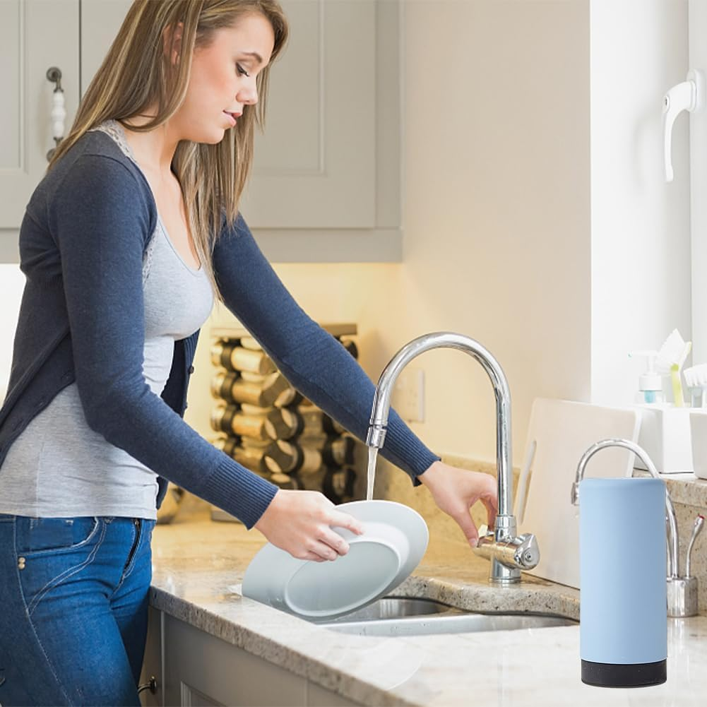 240Ml Kitchen Sink Dish Soap Dispenser Large Capacity Squeezable Refillable Blue image number 2