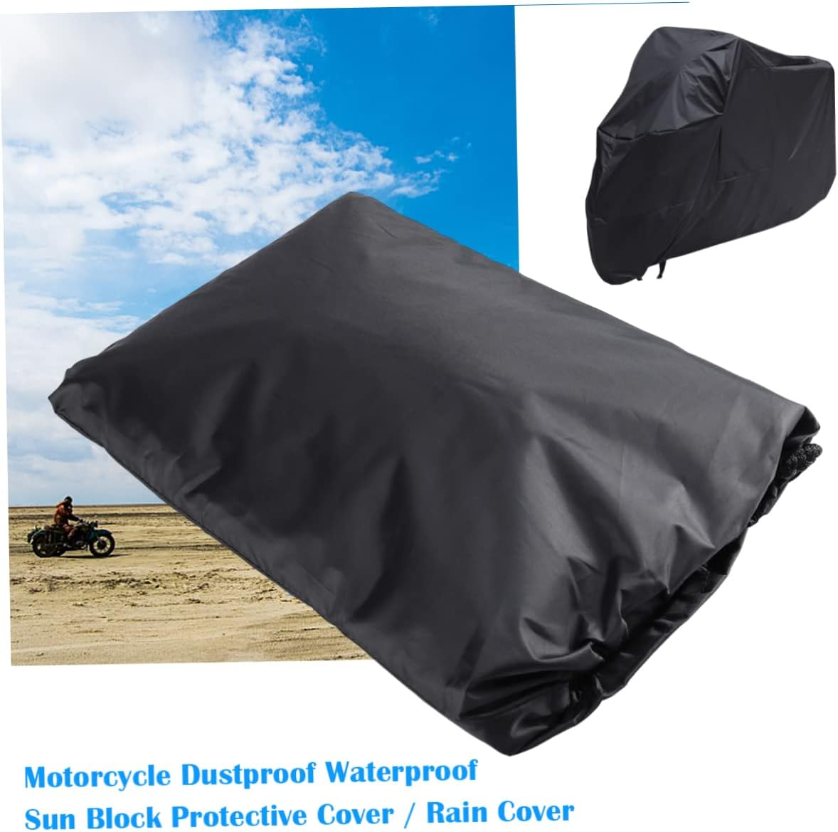 CORHAD Sun Protection Car Cover for Motorcycle Motorbike Xl and Windproof for Outdoor Bike Storage and Protection from Rain and Sun image number 1